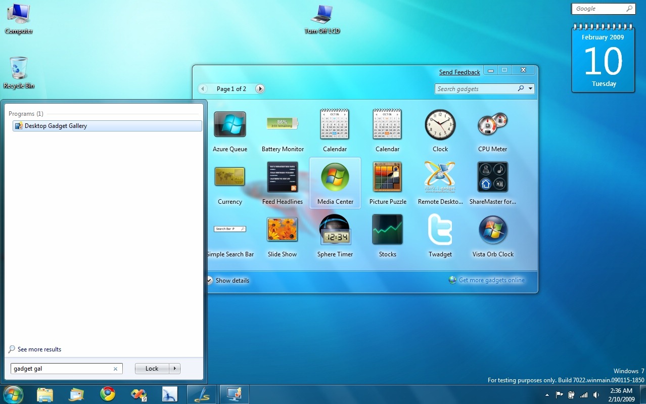 Desktop Gadgets Windows 10