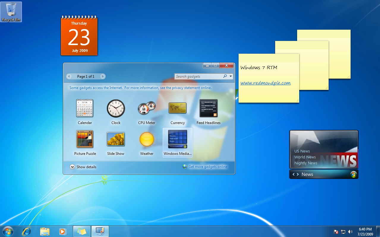 Windows 7 Ultimate - RTM Screenshots Gallery | Redmond Pie1279 x 799