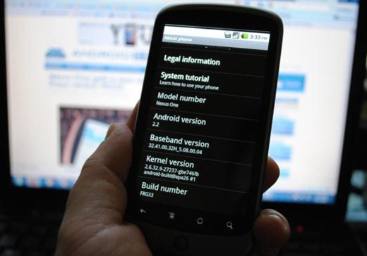 Android 2.2 Froyo Build FRG33 for Nexus One Leaks in the Wild [Stock ...