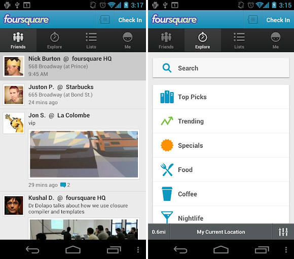 Foursquare para Android ahora soporta NFC