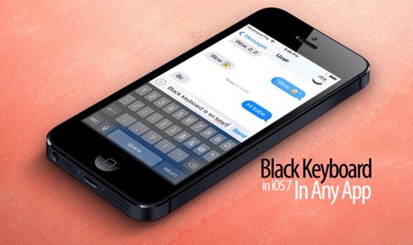 black keyboard iOS 7 bloard