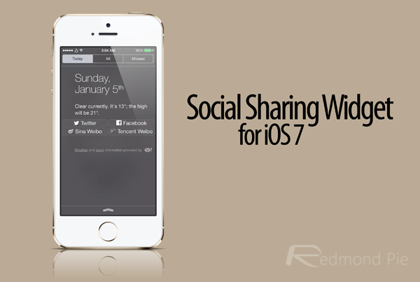 social share widget ios 7