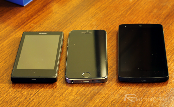 Nokia X iPhone 5s Nexus 5