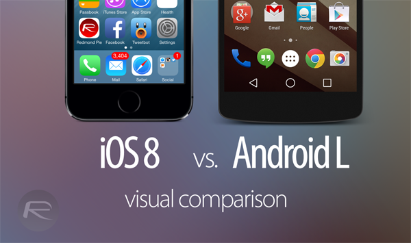 Android L contra iOS8 beta, comparativa visual
