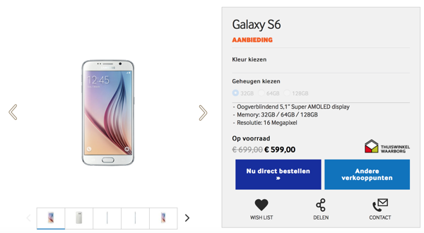 Samsung Galaxy s6 price drop