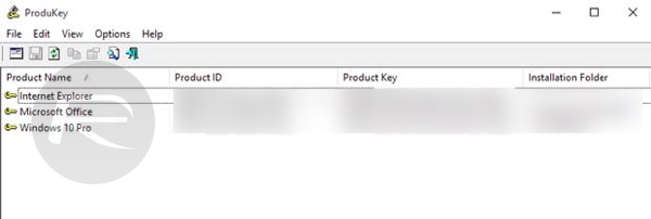 Windows 10 product key ProduKey