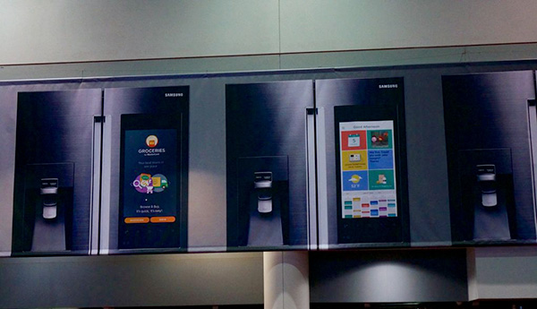 Samsung’s CES 2016 Banners Show Smart Fridge With Huge Touchscreen