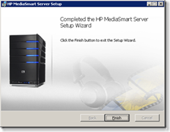 Finished installing HP MediaSmart Addin