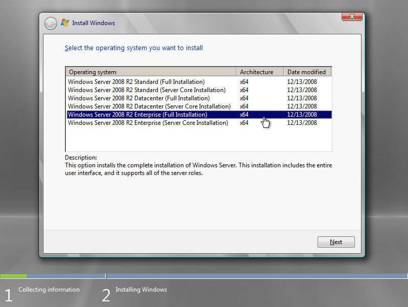 windows server 2008 r2 64 bits