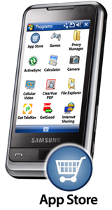 App Store running on Samsung Omnia
