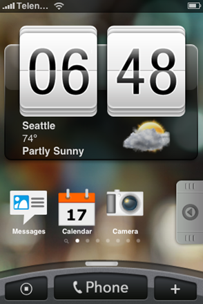 HTC Hero Sense UI on iPhone