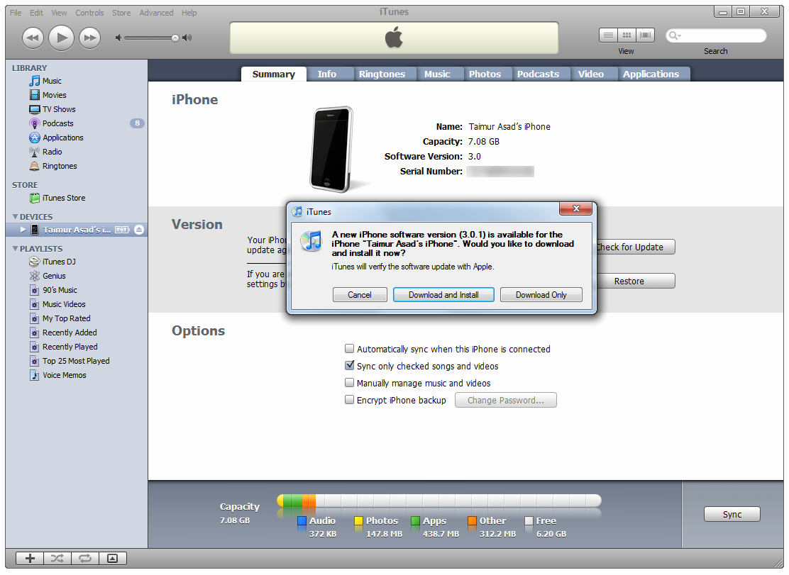 Sync iphone 5s with itunes