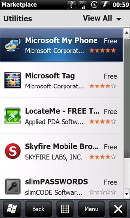 Windows Marketplace for Mobile on Windows Mobile 6.5 (3)