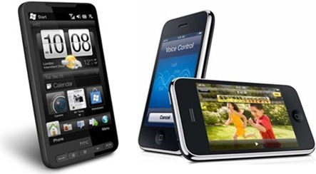 HTC HD2 beats iPhone 3GS