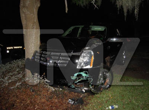 Tiger Woods  Car Crash Photos