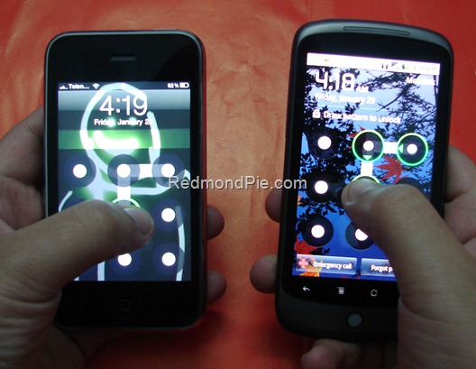 Android Pattern Unlock on iPhone