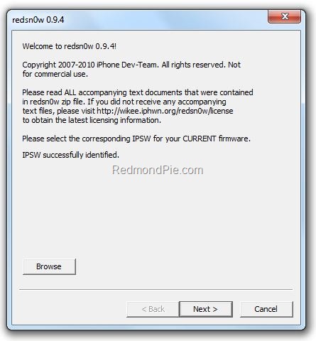 Jailbreak iPhone 3.1.3 Redsn0w 0.9.4