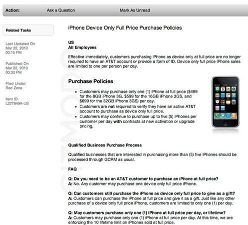 iPhone 3GS without AT&T Contract