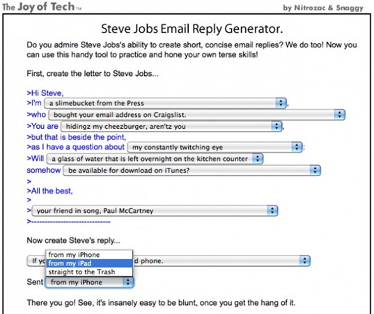 Steve Jobs Email Reply Generator
