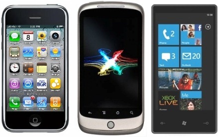 iPhone OS 4 vs Android 2.2 vs Windows Phone 7