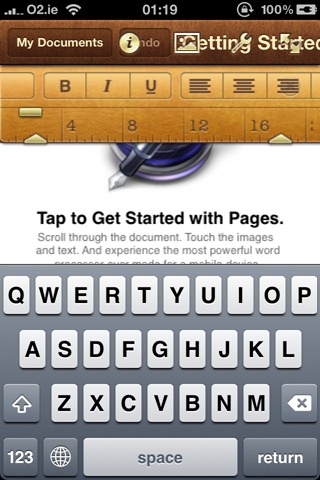 Pages on iPhone 4