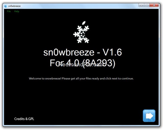 Sn0wbreeze 1.6 for 4.0