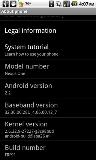 Android 2.2 FRF91