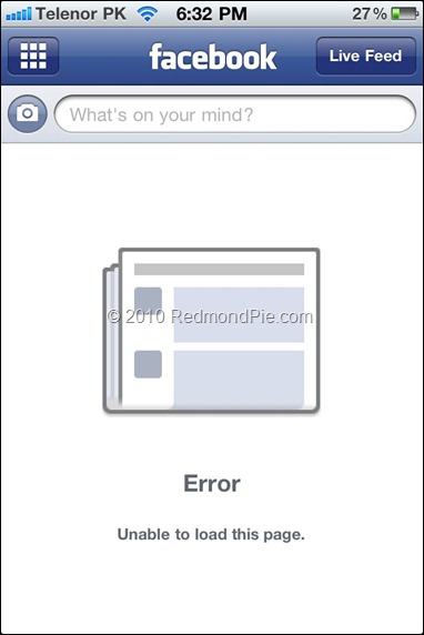 Fix Facebook for iPhone 3.2 Problem
