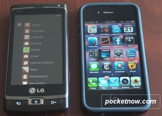 WP7 vs iPhone 4
