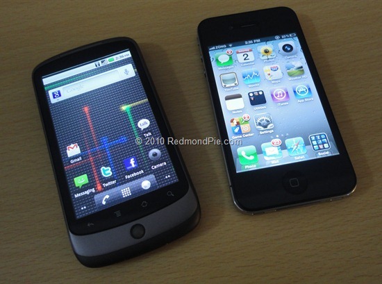 Nexus One and iPhone 4