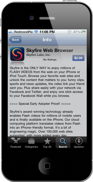 Skyfire for iPhone 4