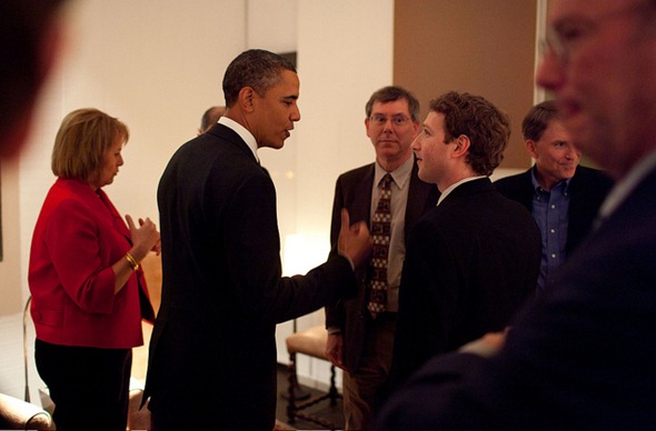 Mark Zuckerberg with Obama