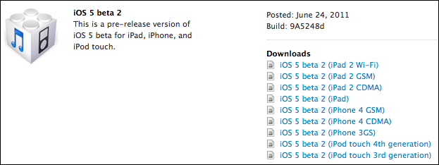iOS 5 Beta 2