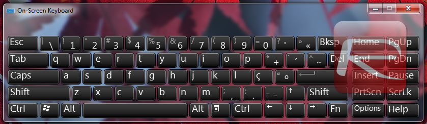 Windows 7's On-Screen Keyboard