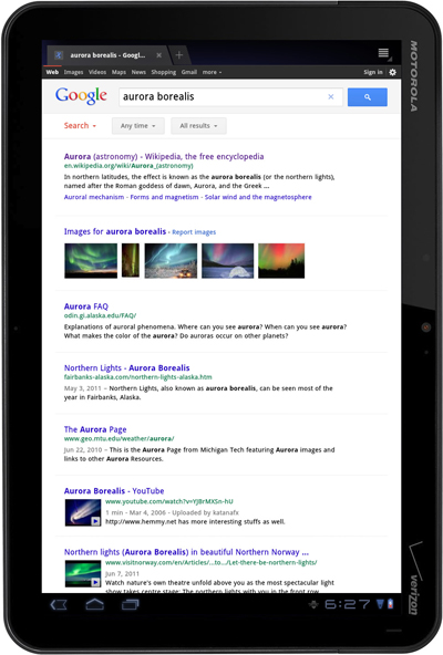Google Tablet Search