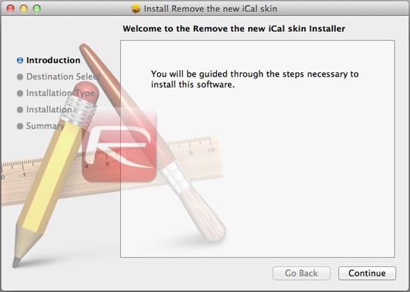 Install Remove the new iCal skin
