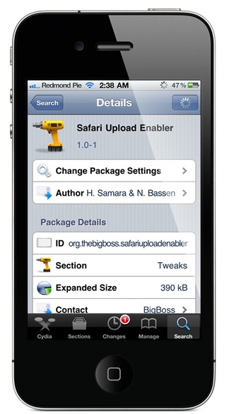 Safari Upload Enabler