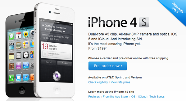 Pre Order iPhone 4S