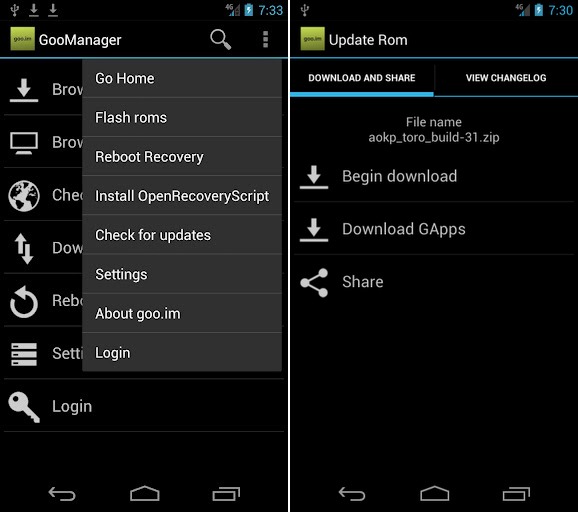 GooManager Beta For Android Is A Great Assistant For Those Who Want To Root  / Install Custom ROMs | Redmond Pie