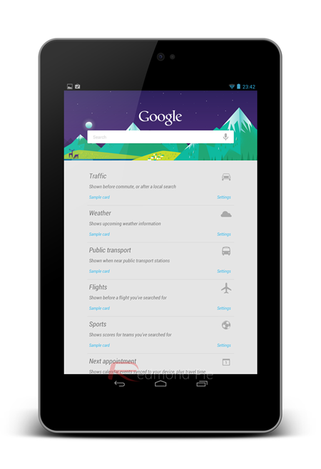 Nexus 7 Google Now