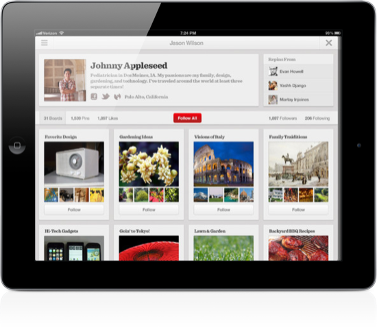 Pinterest iPad 1