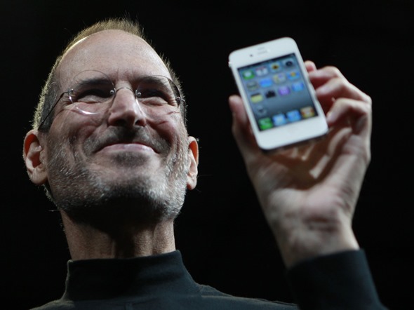 Steve Jobs white iPhone