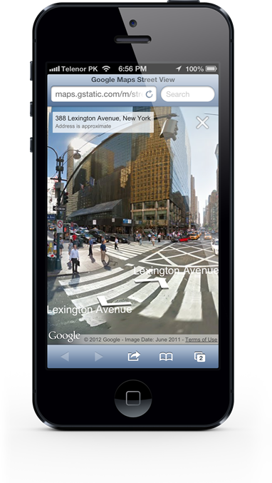 Street View iPhone 5