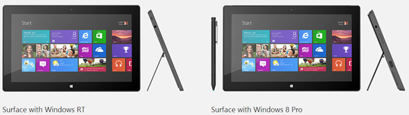 Surface RT Surface Pro