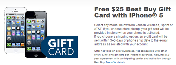 Get A Free $25 Best Buy Gift Card With Purchase Of iPhone 5 | Redmond Pie