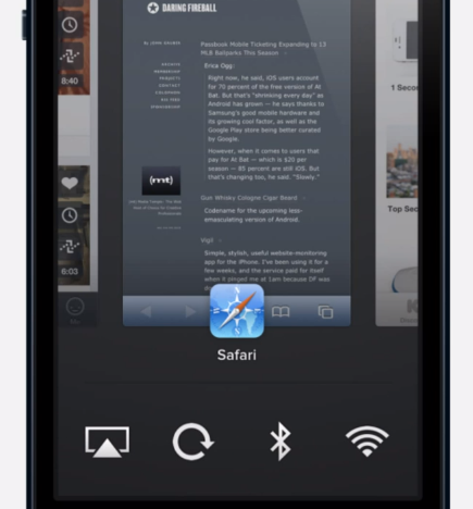 iOS 7 concept toggles
