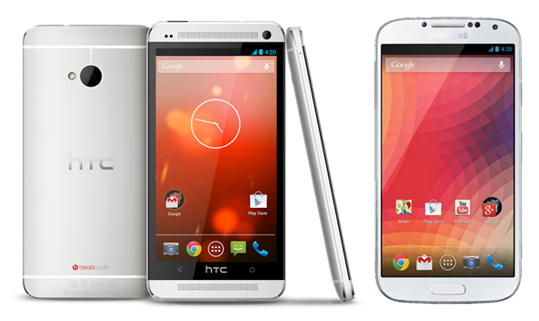 HTC One Galaxy S4 Google Edition