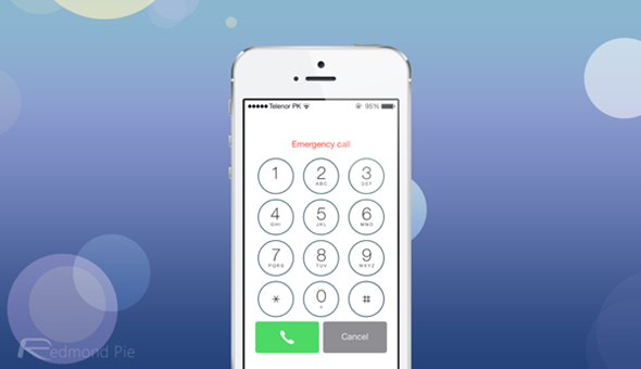 iOS 7 emergency call bug