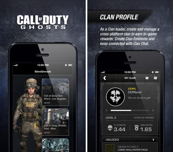 ghost app call of duty