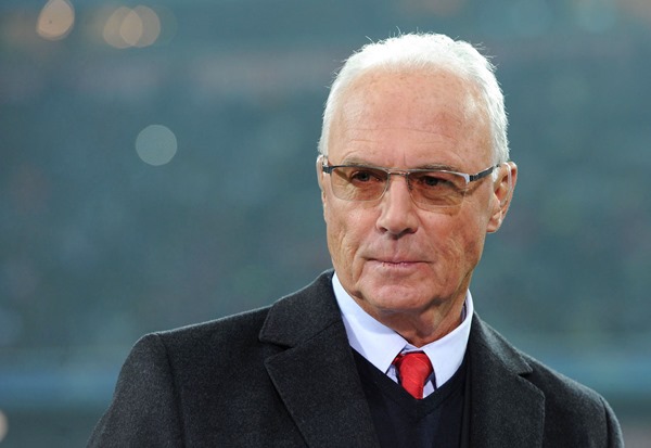 German football legend Franz Beckenbauer is pictured prior to the Group A Champions League football match FC Bayern Munich vs SSC Napoli in the Allianz Arena in the southern German city of Munich on November 2, 2011. Bayern Munich won the match 3-2. AFP PHOTO / CHRISTOF STACHE 